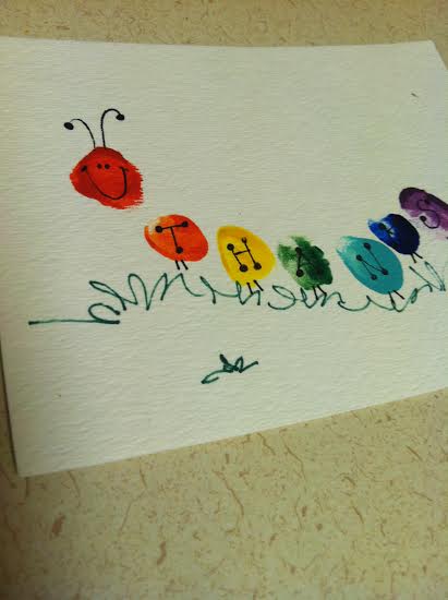 Teacher's Day_Finger print Thank You card